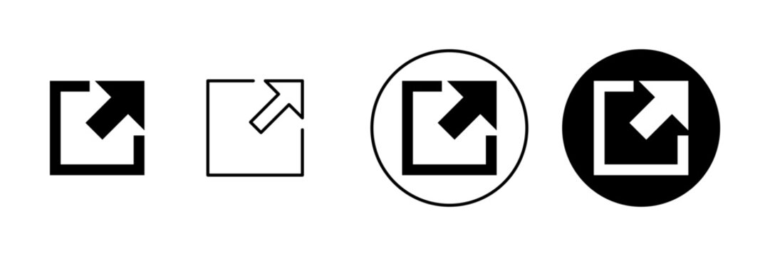 External link icons set. link sign and symbol. hyperlink symbol