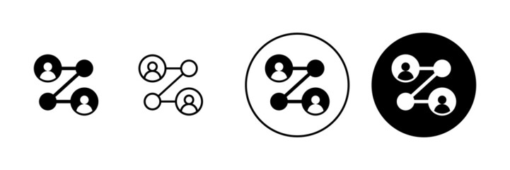 Share icons set. Sharing sign and symbol