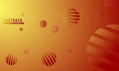 yellow and brown gradient background with geometric ornaments. arabic theme