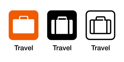 旅行かばんのアプリアイコンベクターデザインイラスト素材