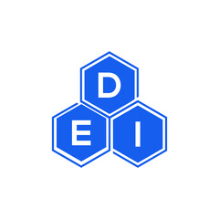 DEI letter logo design on White background. DEI creative initials letter logo concept. DEI letter design. 
