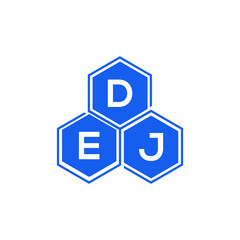 DEJ letter logo design on White background. DEJ creative initials letter logo concept. DEJ letter design. 
