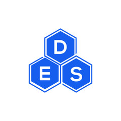 DES letter logo design on White background. DES creative initials letter logo concept. DES letter design. 
