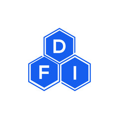 DFI letter logo design on White background. DFI creative initials letter logo concept. DFI letter design. 