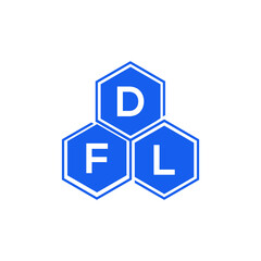 DFL letter logo design on White background. DFL creative initials letter logo concept. DFL letter design. 