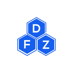 DFZ letter logo design on White background. DFZ creative initials letter logo concept. DFZ letter design. 