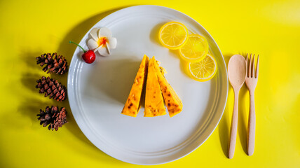 cakes on a white plate