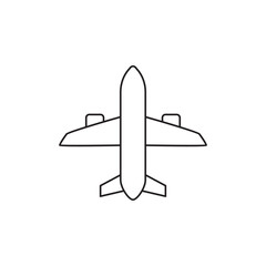 Airplane, flight plane transportation icon line style icon, style isolated on white background