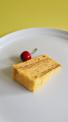 slice of bread with cheese