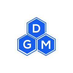Obraz premium DGM letter logo design on White background. DGM creative initials letter logo concept. DGM letter design. 