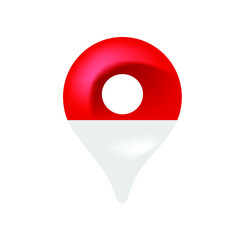 map pointer motif design Indonesian state flag