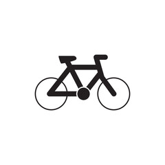 Bicycle, bike ride travel icon in black flat glyph, filled style isolated on white background