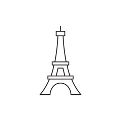 Eiffel tower, monument landmark icon line style icon, style isolated on white background