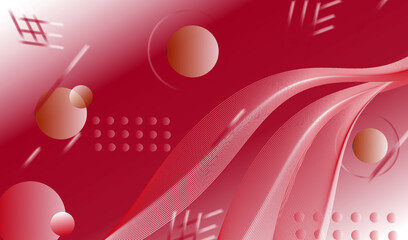 Red abstract background with circles