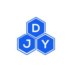 Obraz premium DJY letter logo design on White background. DJY creative initials letter logo concept. DJY letter design. 
