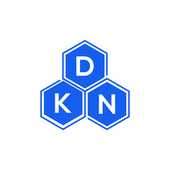 DKN letter logo design on White background. DKN creative initials letter logo concept. DKN letter design.
 