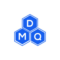 Obraz premium DMQ letter logo design on White background. DMQ creative initials letter logo concept. DMQ letter design. 
