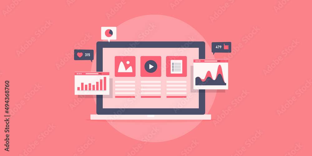 Canvas Prints content insight, data analytics software indicates content marketing performance information, statis