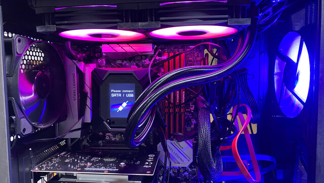 熱暴走/夏場の温度上昇対策にCPU簡易水冷クーラー「MSI MPG CORELIQUID K240」を取り付け。自作PC。光るゲーミングパソコン。パーツ増設、動作確認中