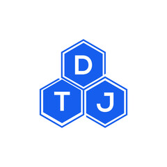 DTJ letter logo design on White background. DTJ creative initials letter logo concept. DTJ letter design. 
