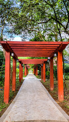 Naklejka premium Botanical Landscape of Xinglong South Medicine Garden, Hainan Province, China
