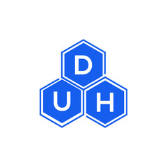 DUH letter logo design on White background. DUH creative initials letter logo concept. DUH letter design. 
