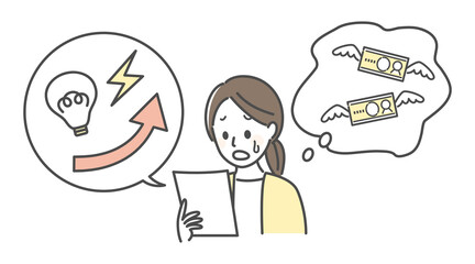 illustration of raising electricity bill