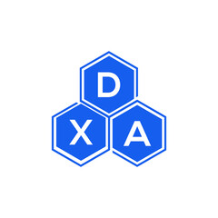 DXA letter logo design on White background. DXA creative initials letter logo concept. DXA letter design. 