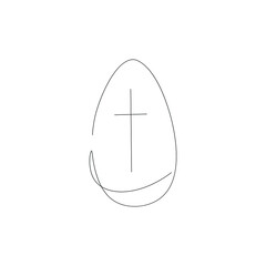 Easter egg on white background vector illustration