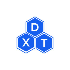 DXT letter logo design on White background. DXT creative initials letter logo concept. DXT letter design. 