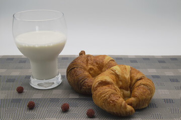 milk and croissants