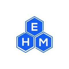 EHM letter logo design on White background. EHM creative initials letter logo concept. EHM letter design. 
