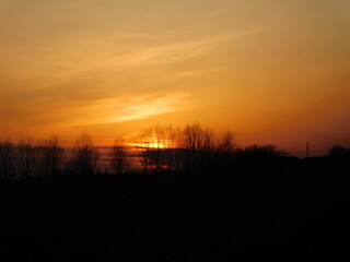 tramonto in campagna