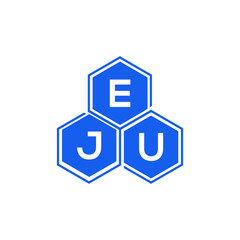 EJU letter logo design on White background. EJU creative initials letter logo concept. EJU letter design.
 