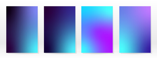 Fototapeta premium Minimal Poster. Pastel Soft. Blue Gradient Set.