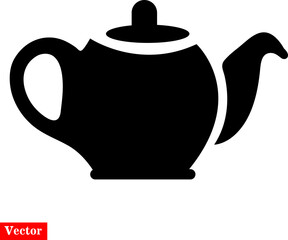 Kettle flat vector icon. Hand drawn style design illustrations..eps