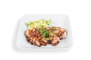 stewed pork with herb and  vegetables