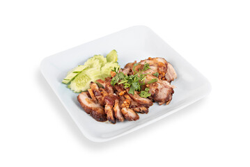 stewed pork with herb and  vegetables