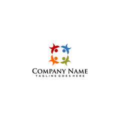Communication logo, community Logo, organization logo, social network logo vector logo template
