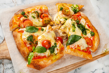 italian pizza with organic ingredients