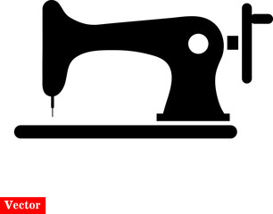 Sewing Machine flat vector icon. Hand drawn style design illustrations..eps