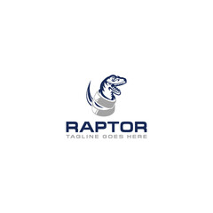 Fototapeta premium Raptor and steel logo sign design