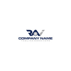 RAI letter and CCTV security logo sign design