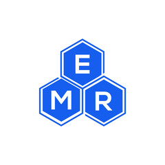 EMR letter logo design on White background. EMR creative initials letter logo concept. EMR letter design. 