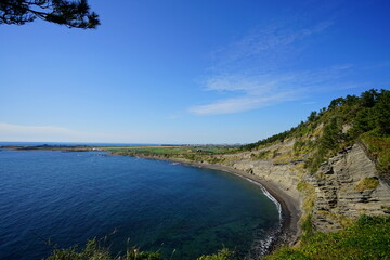 Fototapeta premium fine view from seaside cliff