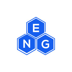 ENG letter logo design on White background. ENG creative initials letter logo concept. ENG letter design. 