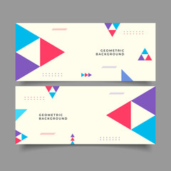 template banner background geometric design