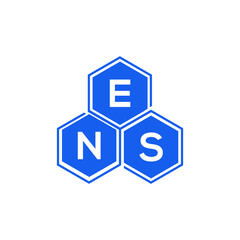 ENS letter logo design on White background. ENS creative initials letter logo concept. ENS letter design. 