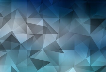 Light BLUE vector triangle mosaic texture.