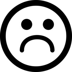  Sad Face flat vector icon. Hand drawn style design illustrations..eps